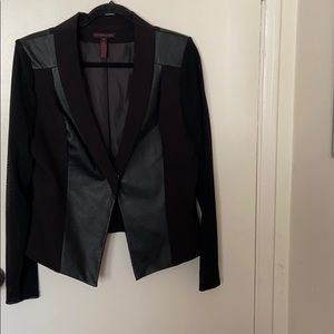 Going out mesh leather jacket